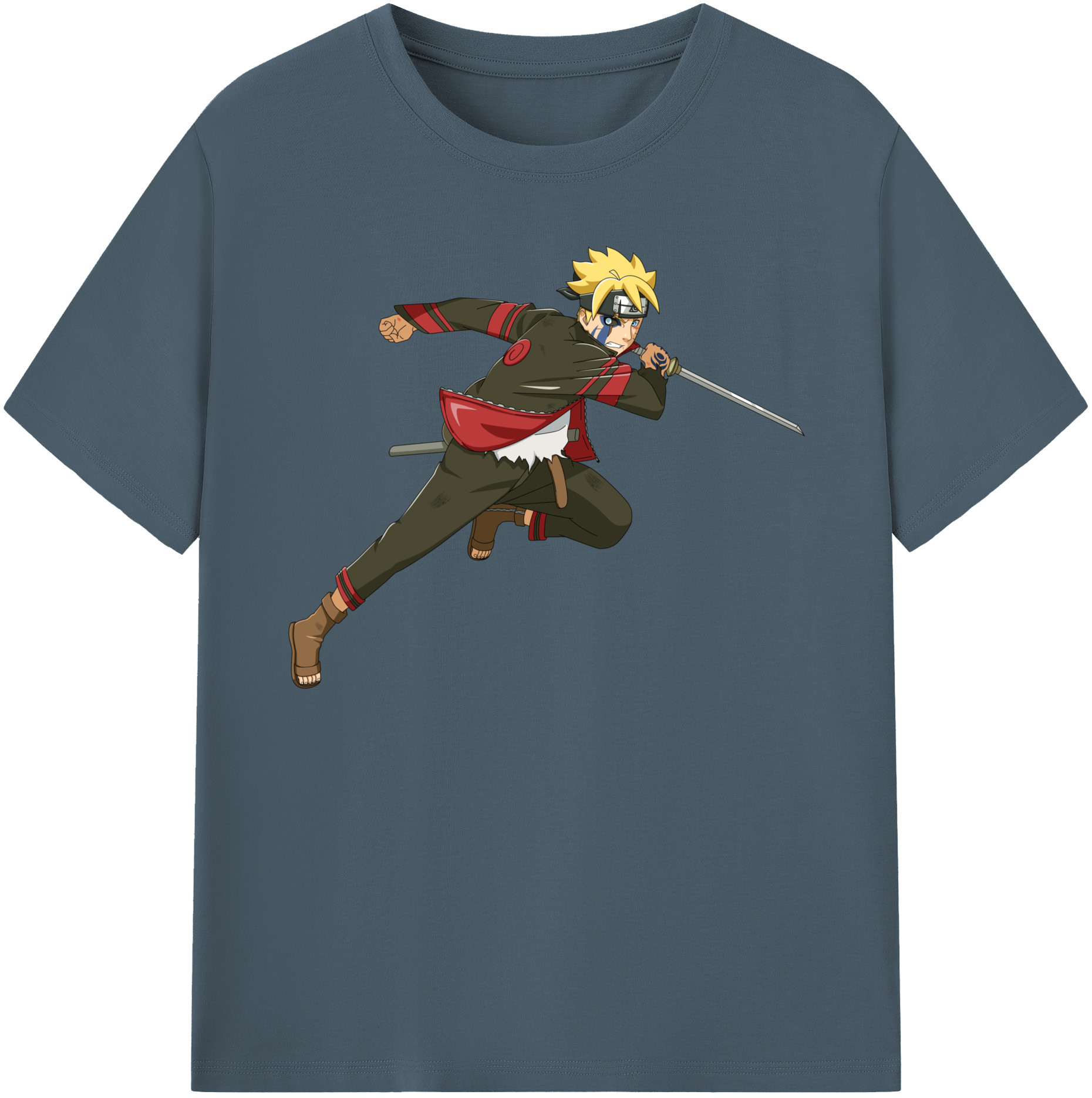 （画像用） NARUTO -ナルト- うずまき ボルト Uzumaki Boruto 綿100％半袖Tシャツ（フロントプリント）